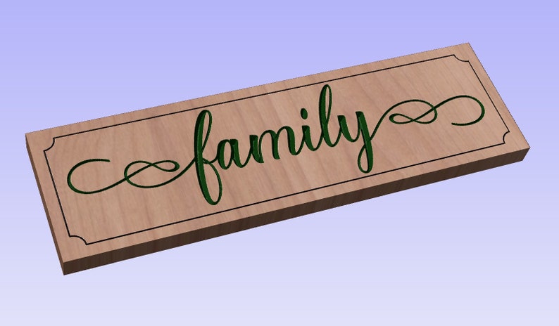 Family Wall Sign crv3d crv dxf ai svg eps pdf Aspire | Etsy