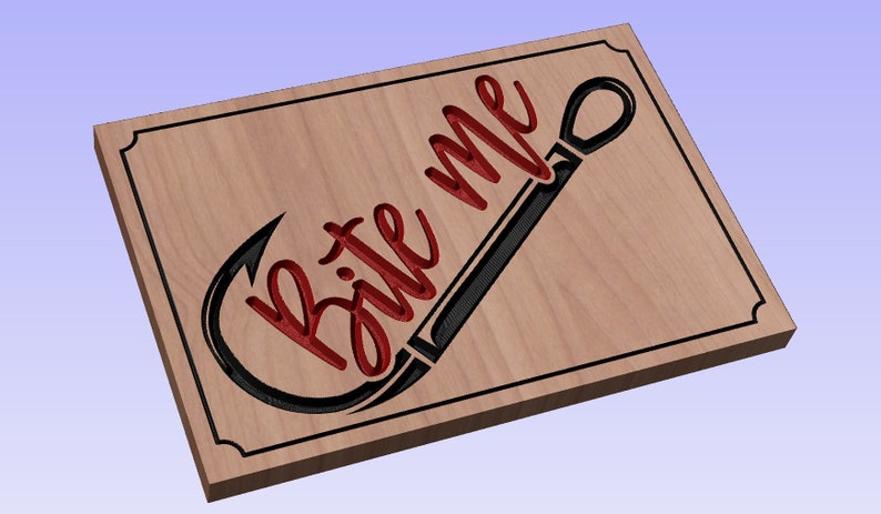 Download Bite Me Fish Hook crv3d crv dxf ai svg eps pdf | Etsy