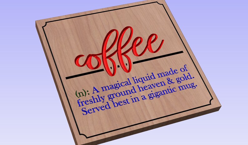 Download Coffee Definition crv3d crv dxf ai svg eps pdf Aspire | Etsy