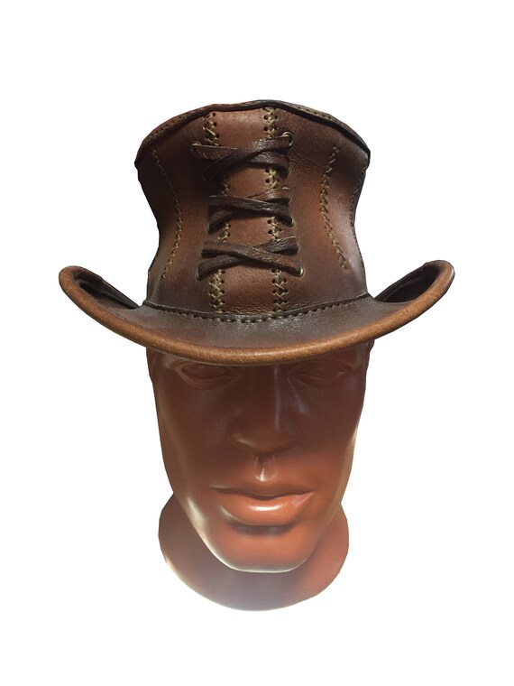 leather steampunk hat