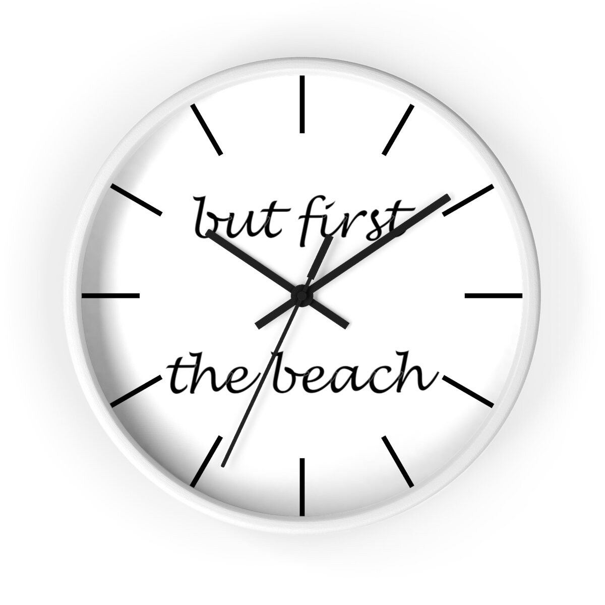 But First the Beach Wall Clock 10 Wood Clock 3 Etsy