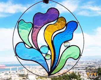 Stained Glass Suncatcher: Colorful Window or Garden Decor