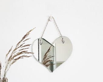Minimal boho small heart shaped mirror valentines decor