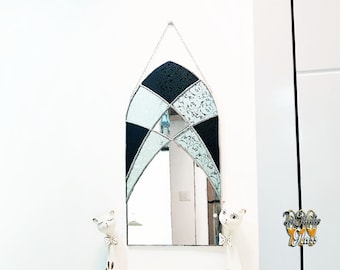 Cathedral window arch mirror gothic style wiccan decor.