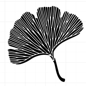 Stencil -Ginkgo Mylar reusable or Vinyl Adhesive - Your wall, sign, art, fabric - Multiple size available - Custom Sizes too- Just Ask!!