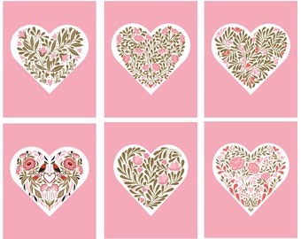 Cartes coeur - Carte cadeau transparente avec enveloppes. Des autocollants sont disponibles ! Cartes de remerciement, mariage, saint-valentin, fête des mères, amour