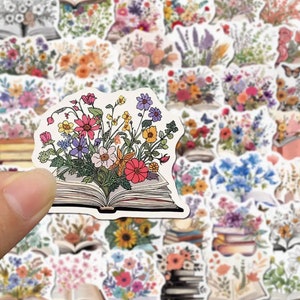 Gemengde matte boekstickers met bloemen voor tijdschriften, plakboeken, laptops en cadeaus