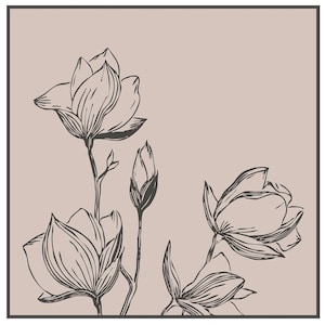 Moderne florale abstrakte Kunst Grußkarten mit Umschlägen und Aufklebern