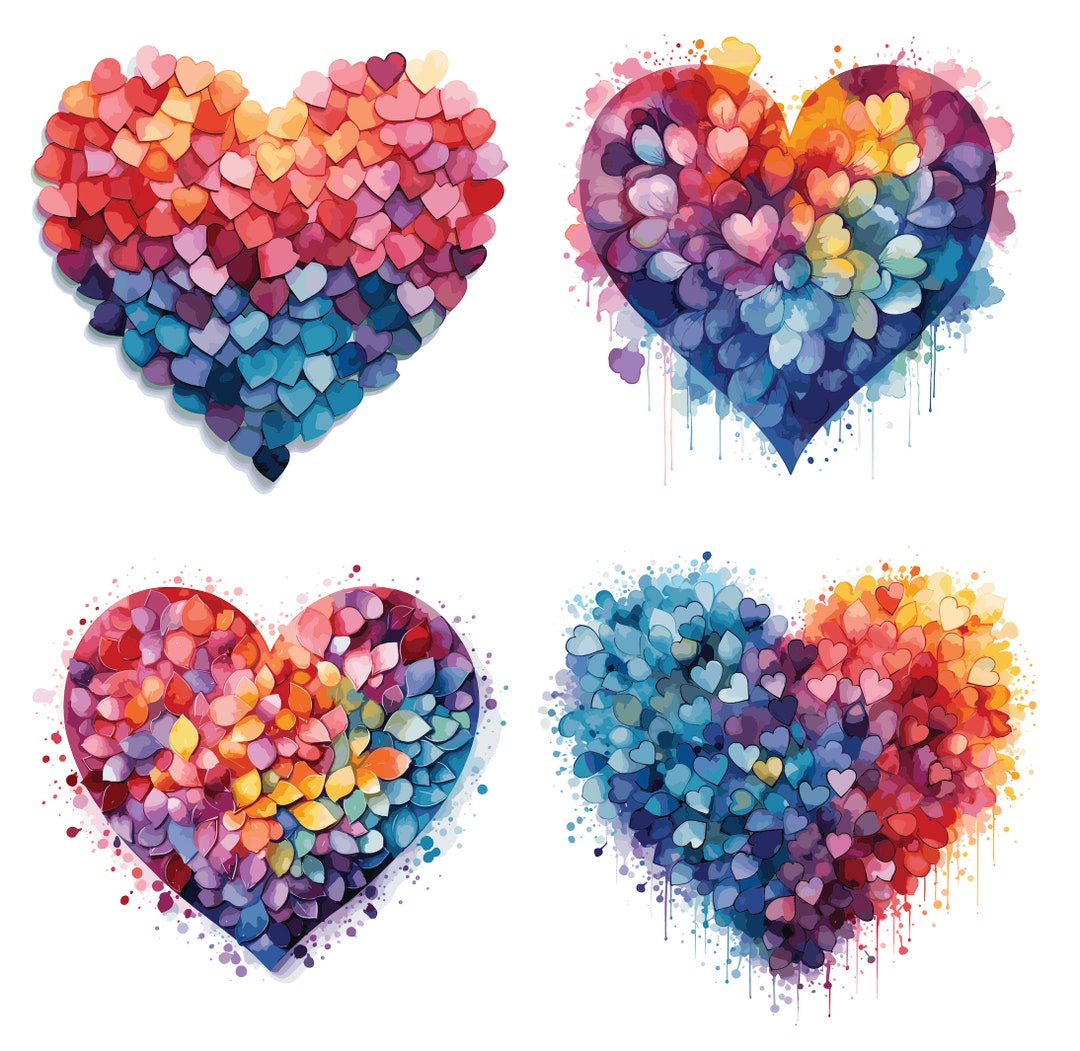 Heart Note Card Set Rainbows With White Envelopes . Blank Note Cards