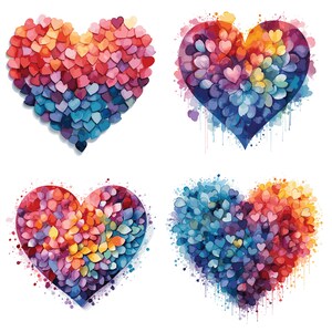 Set di biglietti di auguri arcobaleno vibrante con buste. Interno vuoto. Adesivi disponibili. Perfetto per biglietti d'amore, regali e San Valentino!