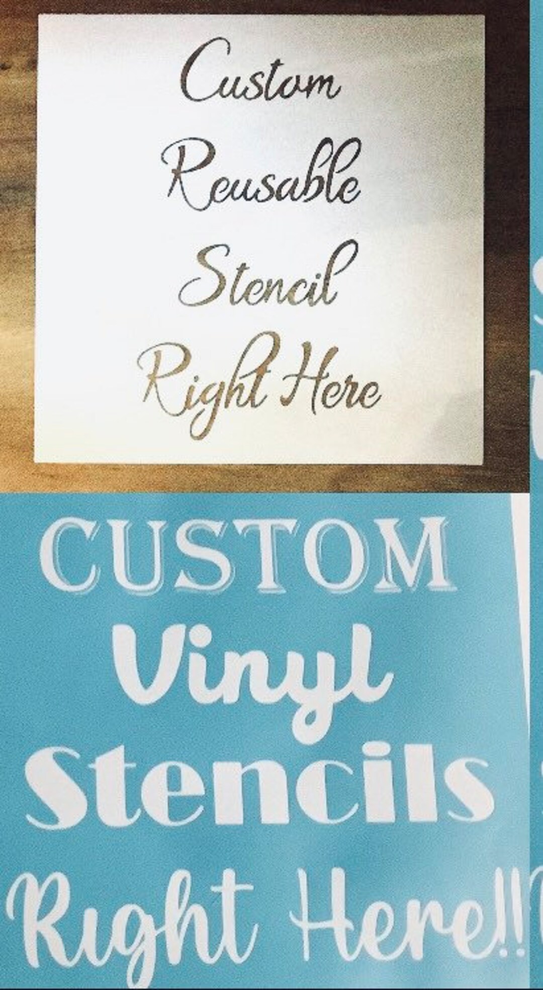 Custom Stencil Vinyl Adhesive or Reusable Mylarask Us for Help
