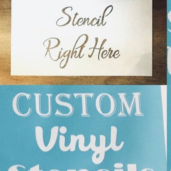 Custom Stencil - Vinyl Adhesive or Reusable Mylar-Ask us for help!! Painting Stencil, Etching Stencil, Wedding,Signs, Glass, Wood,Canvas DIY