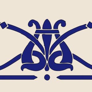 Art Nouveau Decorative Stencil for Home Walls and Furniture Projects