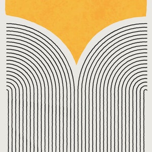 Jeu de cartes de correspondance abstraites modernes Mid-Century avec enveloppes carte de remerciement et enveloppe autocollant architecture. Boîte cadeau transparente image 5