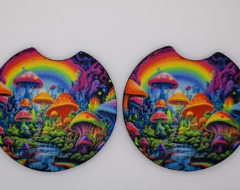 Mushroom Car Coasters