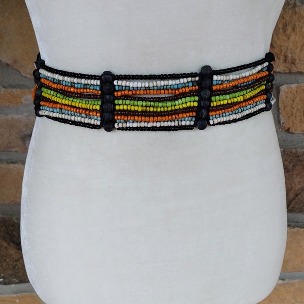 beaded tie belt