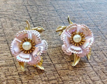 Boucles D'Oreilles Clips Doré Et Imitation Perle – Vintage Chic