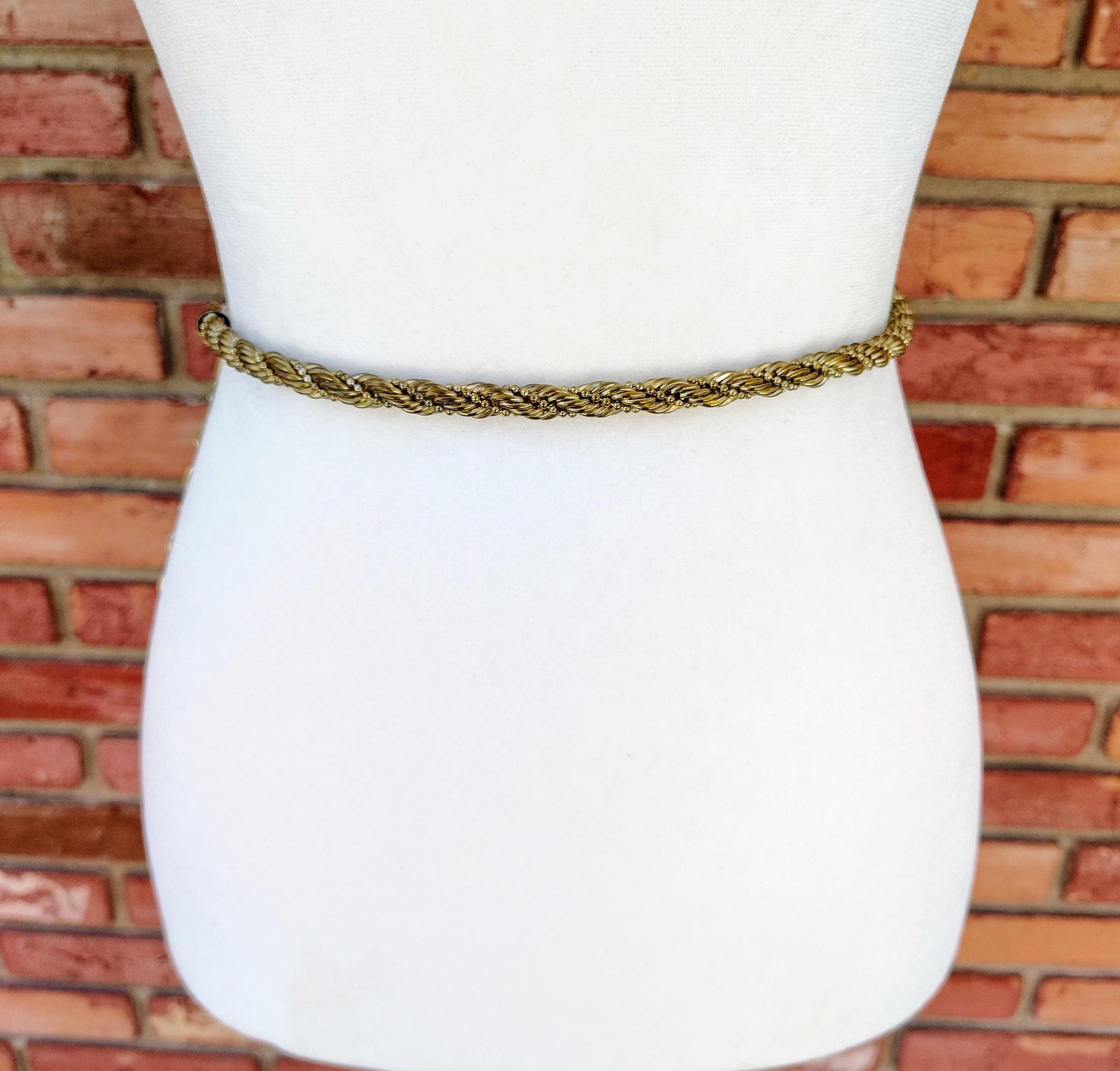 Y2K chain belt rope chain tassel adjustable length gold vintage chain belt Chunky Gold Chain Belt With Chain Tassel, Lightweight Gold  main image 2