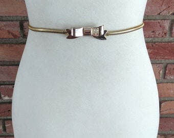 1980s Statement Belt - Vintage DOREEN RYAN Coiled Gold Snake 