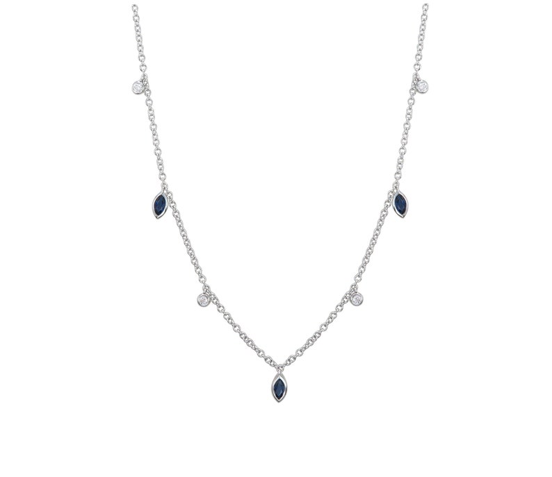 white gold sapphire necklace white gold sapphire necklace