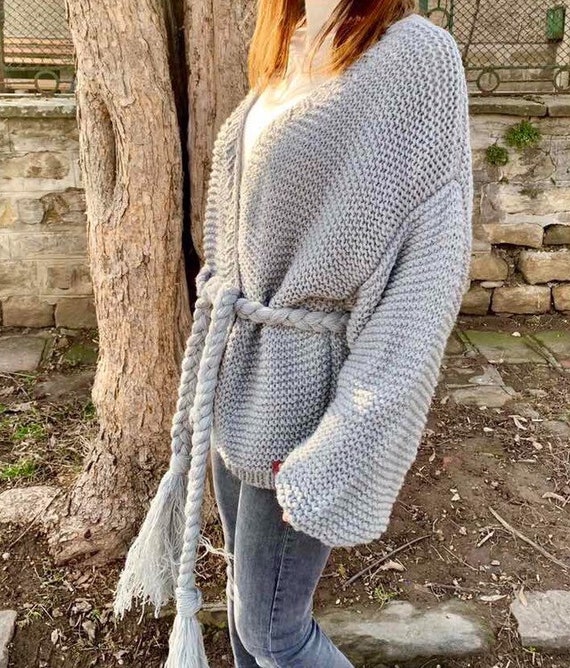 oversized grey cardigan