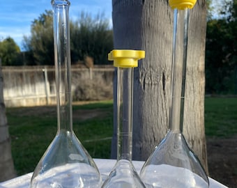 Vintage KIMAX Glass Volumetric Flasks, Beakers
