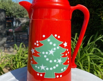 Vintage 1990’s Kamenstein, Waechtersbach Christmas Tree Thermos, Plastic Carafe