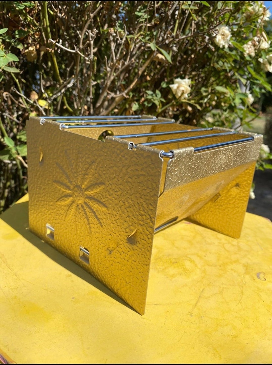 Vintage Mid Century Sterno Heat Gold Portable Atomic Camping Stove Etsy