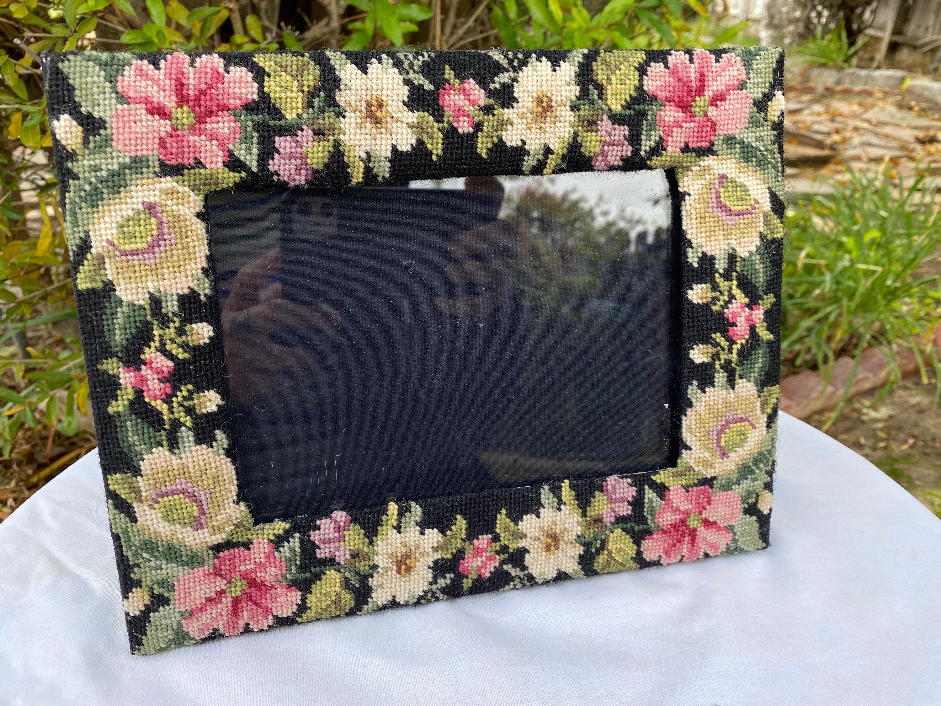 Cross Stitch Frame Scalloped/flower Embroidery Hoop Wood