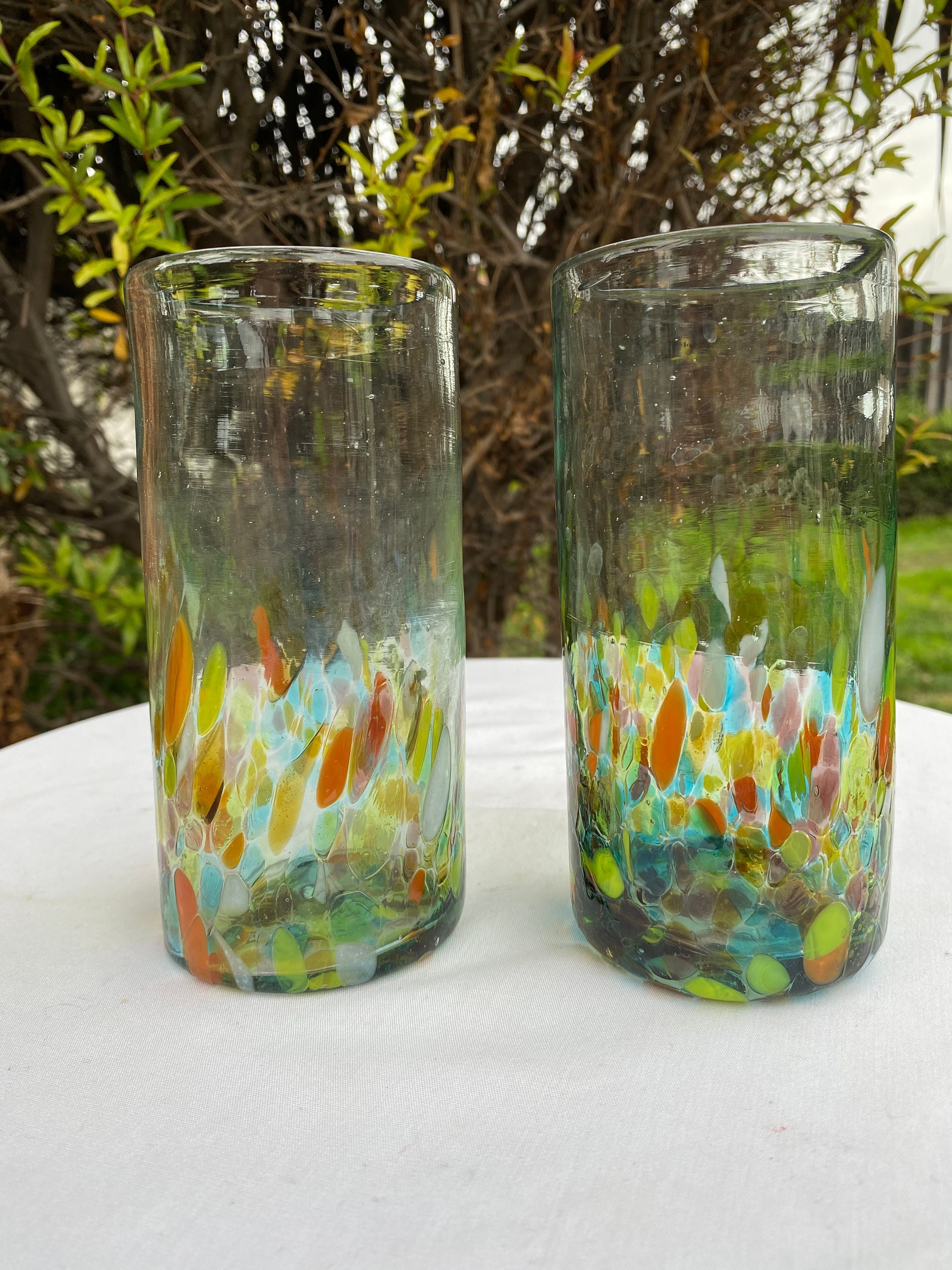 Spanish Recycled Glass to Go Tumbler with Straw by World Market