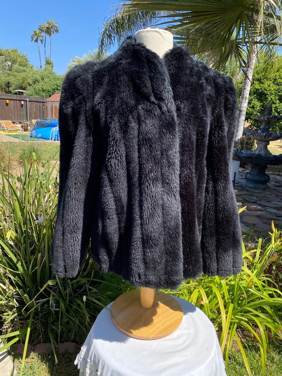 Vintage Black Faux Fur unbranded Women’s Coat