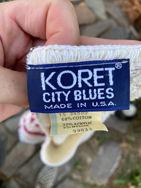 Vintage 1970’s Koret City Blues Stripped Knit Bat… - image 9