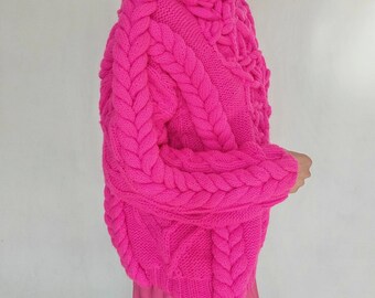 Neon pink knitwear hot sale