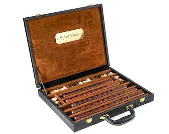 Set of 5 Professional Concert Grade Duduk in Key A, B, C, D, E / Armenian musical instrument duduk in Wooden Case /Perfect gift for musician