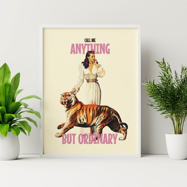 Anything But Ordinary (60s Wall Decor. Collage Art, Art Print, Vintage Wall Art, Retro Art, Vintage Art)