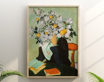 Blooming Mind 2 (Vintage Surreal Art, Van Gogh Painting, Flower Collage Art, Vintage Wall Print, Trippy Wall Art)