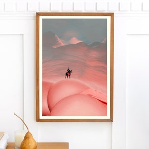 Explore (Booty Art, Collage Art, Cowboy Print, Collage Poster, Landscape Collage Art, Surreal Collage)