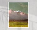 Calmness (UFO Wall Art Poster, Cow Abduction Art, Oil Painting, Cosmic Art, Vintage Art, Space Art, Art Print) product logo