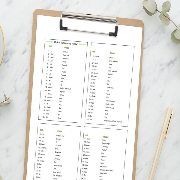 Medical Terminology Prefixes flashcards