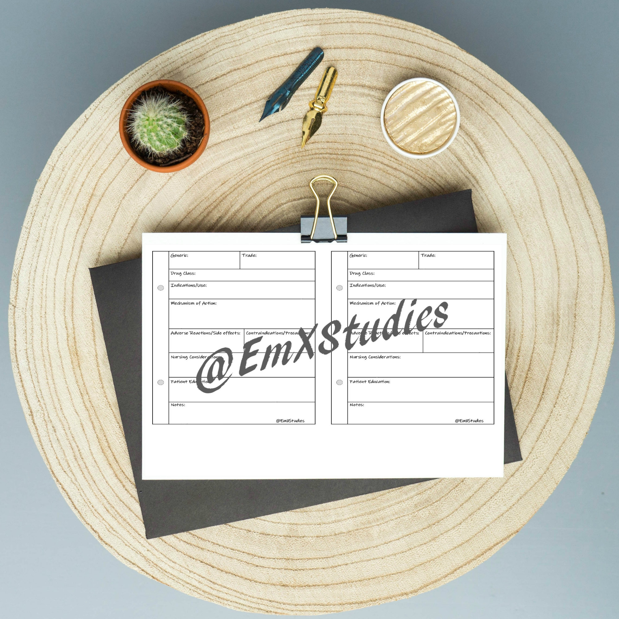 Pharmacology Flashcards Pharmacology Template Colorful - Etsy