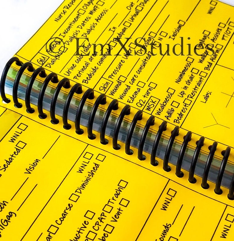 REUSABLE DETAILED Nurse Report Book Night/day Shift Nurse Etsy