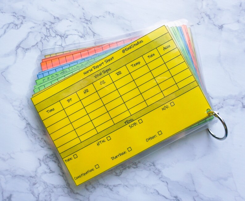 REUSABLE DETAILED Nurse Report Night/Day Shift Nurse | Etsy