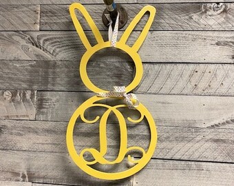 Monogram Bunny Door Hanger