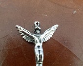 Kachinad doll eagle dancer in sterling silver pendant