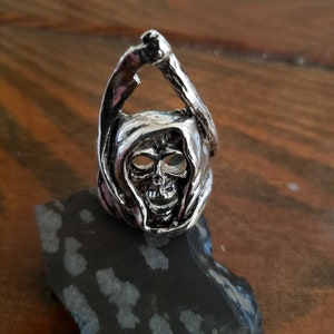 Grim reaper ring in sterling silver