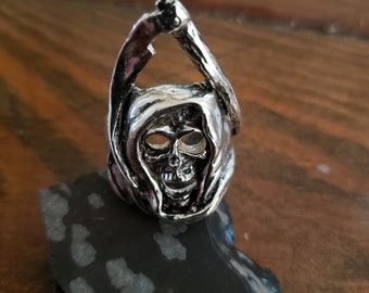 Grim reaper ring in sterling silver