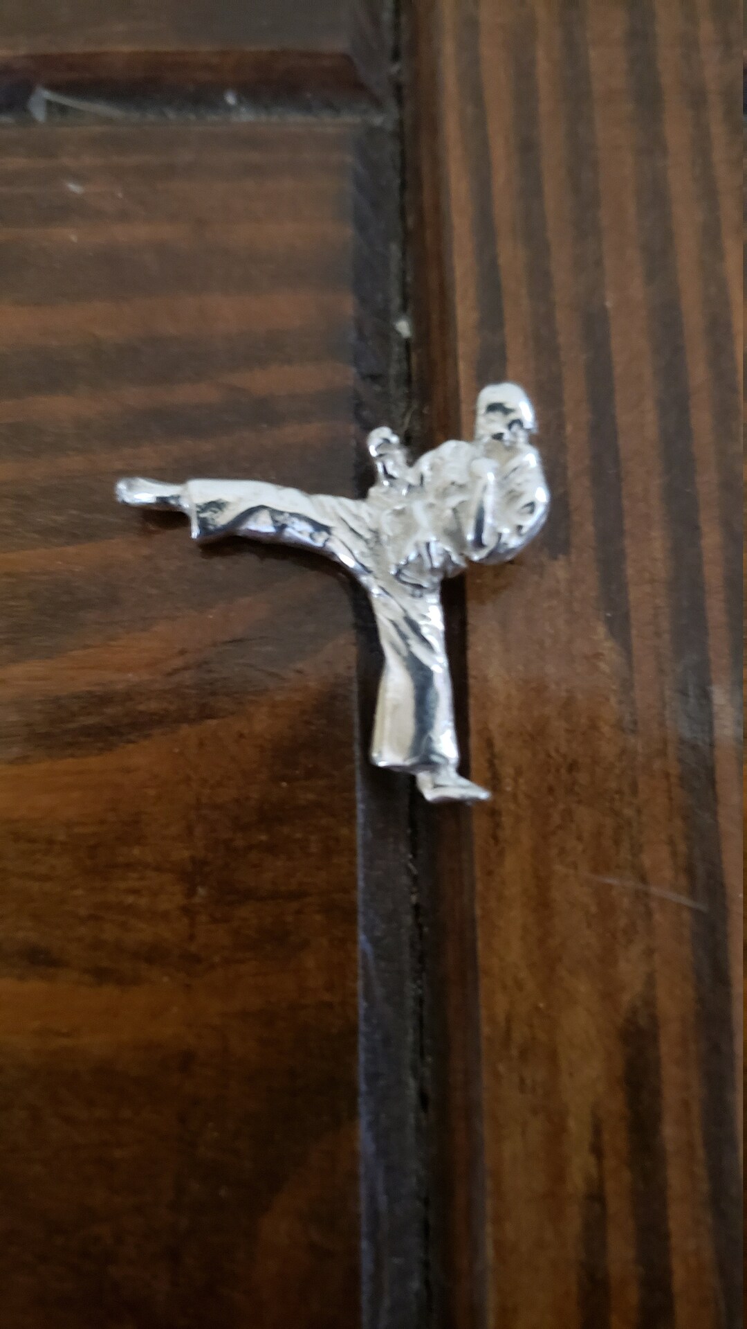 Karate Kicker in Sterling Silver Martial Arts Pendant Etsy