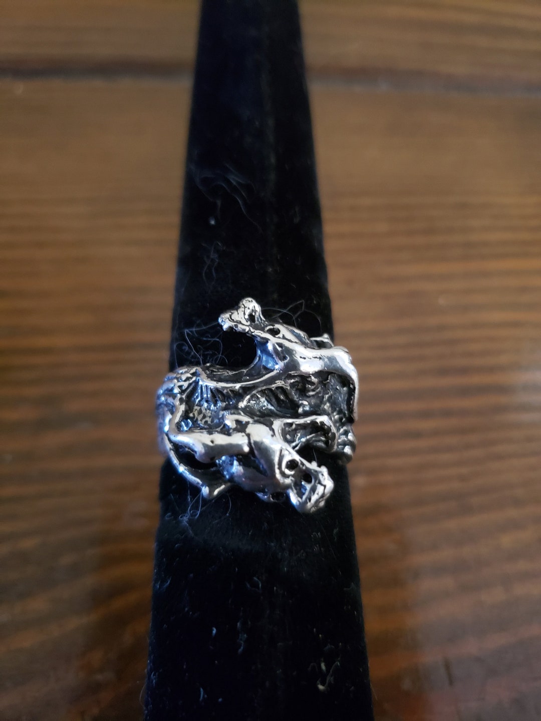 Two Dragon Rings Dragon Ring Two Heads in Sterling Silver - Etsy