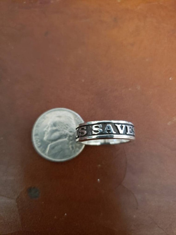 JESUS SAVES Band in Sterling Silver - Etsy