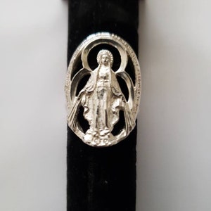 Mary Mother of Jesus ring,Virgin Mary ring,Holy Mother ring in Sterling Silver